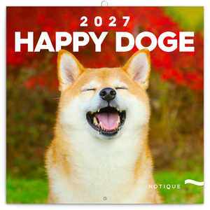 Fotografie reklamního předmětu „NOTIQUE Grid calendar Happy Doge 2027, 30 x 30 cm“