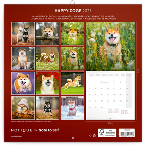Fotografie k reklamnímu předmětu „NOTIQUE Grid calendar Happy Doge 2027, 30 x 30 cm“
