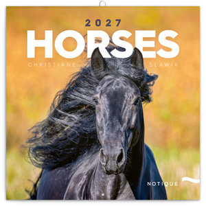 Fotografie reklamního předmětu „NOTIQUE Grid calendar Horses – Christiane Slawik 2027, 30 x 30 cm“