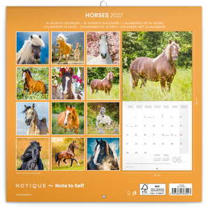 Fotografie k reklamnímu předmětu „NOTIQUE Grid calendar Horses – Christiane Slawik 2027, 30 x 30 cm“