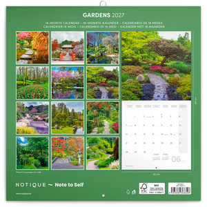Fotografie k reklamnímu předmětu „NOTIQUE Grid calendar Gardens 2027, 30 x 30 cm“