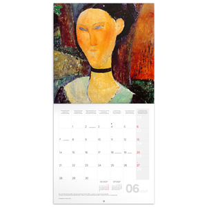 Fotografie k reklamnímu předmětu „NOTIQUE Grid calendar Amedeo Modigliani 2027, 30 x 30 cm“