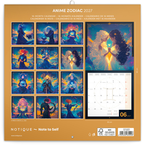Fotografie k reklamnímu předmětu „NOTIQUE Grid calendar Anime Zodiac 2027, 30 x 30 cm“