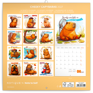 Fotografie k reklamnímu předmětu „NOTIQUE Grid calendar Cheeky Capybaras 2027, 30 x 30 cm“