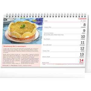 Fotografie k reklamnímu předmětu „NOTIQUE Stolní kalendář Sladké recepty 2026, 23,1 x 14,5 cm“