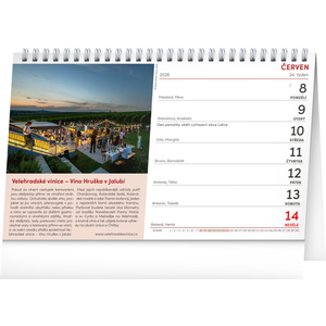 Fotografie k reklamnímu předmětu „NOTIQUE Stolní kalendář Putování za vínem 2026, 23,1 x 14,5 cm“