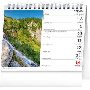Fotografie k reklamnímu předmětu „NOTIQUE Stolní kalendář České hory 2026, 16,5 x 13 cm“