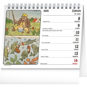 Fotografie k reklamnímu předmětu „NOTIQUE Stolní kalendář Josef Lada 2026, 16,5 x 13 cm“