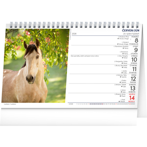 Fotografie k reklamnímu předmětu „NOTIQUE Stolní kalendář Koně – Kone CZ/SK 2026, 23,1 x 14,5 cm“