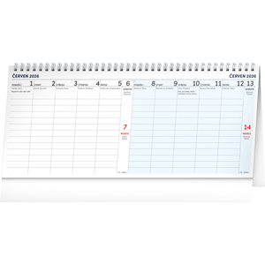 Fotografie k reklamnímu předmětu „NOTIQUE Stolní kalendář Pracovní 2026 – 14denní, 33 x 14,5 cm“