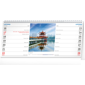Fotografie k reklamnímu předmětu „NOTIQUE Stolní kalendář Města 2026 – 14denní, 33 x 14,5 cm“