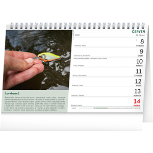Fotografie k reklamnímu předmětu „NOTIQUE Stolní Rybářský kalendář 2026, 23,1 x 14,5 cm“