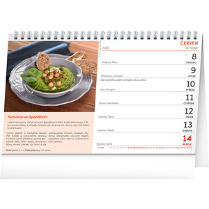 Fotografie k reklamnímu předmětu „NOTIQUE Stolní kalendář Recepty za kačku 2026, 23,1 x 14,5 cm“