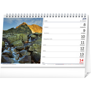 Fotografie k reklamnímu předmětu „NOTIQUE Stolový kalendár Slovenská krajina 2026, 23,1 x 14,5 cm“