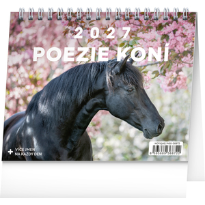 Fotografie reklamního předmětu „NOTIQUE Stolní kalendář Poezie koní 2027, 16,5 x 13 cm“
