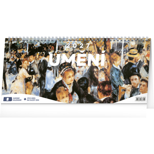 Fotografie reklamního předmětu „NOTIQUE Stolní kalendář Umění 2027 – 14denní, 33 x 14,5 cm“