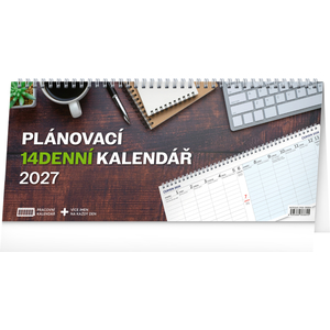 Fotografie reklamního předmětu „NOTIQUE Stolní kalendář Pracovní 2027 – 14denní, 33 x 14,5 cm“