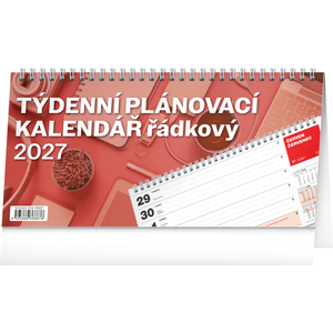 Fotografie reklamního předmětu „NOTIQUE Stolní kalendář Plánovací řádkový 2027, 25 x 12,5 cm“