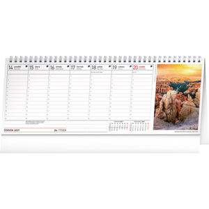 Fotografie k reklamnímu předmětu „NOTIQUE Stolní kalendář Plánovací s fotografiemi 2027, 33 x 12,5 cm“