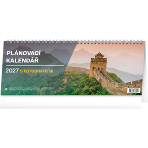 Fotografie reklamního předmětu „NOTIQUE Stolní kalendář Plánovací s fotografiemi 2027, 33 x 12,5 cm“