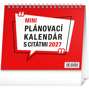 Fotografie reklamního předmětu „NOTIQUE Stolový kalendár Plánovací s citátmi 2027, 16,5 x 13 cm“