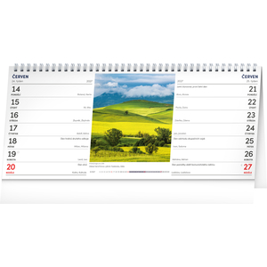 Fotografie k reklamnímu předmětu „NOTIQUE Stolní kalendář Krajina 2027 – 14denní, 33 x 14,5 cm“