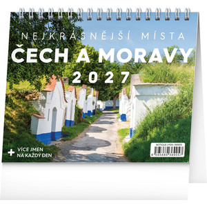 Fotografie reklamního předmětu „NOTIQUE Stolní kalendář Nejkrásnější místa Čech a Moravy 2027, 16,5 x 13 cm“