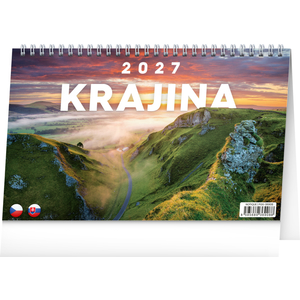 Fotografie reklamního předmětu „NOTIQUE Stolní kalendář Krajina CZ/SK 2027, 23,1 x 14,5 cm“