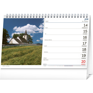 Fotografie k reklamnímu předmětu „NOTIQUE Stolový kalendár Slovensko 2027, 23,1 x 14,5 cm“