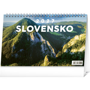 Fotografie reklamního předmětu „NOTIQUE Stolový kalendár Slovensko 2027, 23,1 x 14,5 cm“