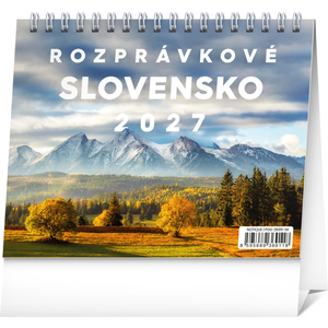 Fotografie reklamního předmětu „NOTIQUE Stolový kalendár Rozprávkové Slovensko 2027, 16,5 x 13 cm“