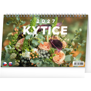 Fotografie reklamního předmětu „NOTIQUE Stolní kalendář Kytice CZ/SK 2027, 23,1 x 14,5 cm“