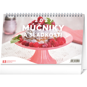 Fotografie reklamního předmětu „NOTIQUE Stolový kalendár Múčniky a sladkosti 2027, 23,1 x 14,5 cm“