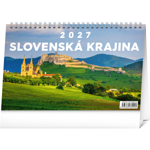 Fotografie reklamního předmětu „NOTIQUE Stolový kalendár Slovenská krajina 2027, 23,1 x 14,5 cm“