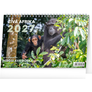 Fotografie reklamního předmětu „NOTIQUE Stolní kalendář Živá Afrika 2027, 23,1 x 14,5 cm“