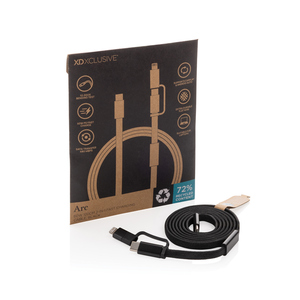 Fotografie k reklamnímu předmětu „Rychlonabíjecí kabel Arc 2 v 1 z RCS 60W 120 cm“