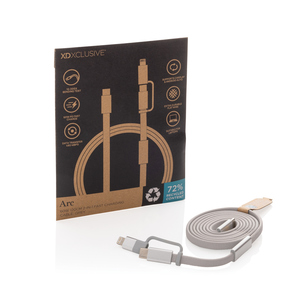 Fotografie k reklamnímu předmětu „Rychlonabíjecí kabel Arc 2 v 1 z RCS 60W 120 cm“