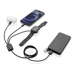 Fotografie k reklamnímu předmětu „Nabíjecí kabel Terra s nabíječkou hodinek 6 v 1 z RCS rPET“