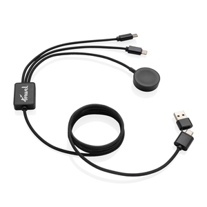 Fotografie k reklamnímu předmětu „Nabíjecí kabel Terra s nabíječkou hodinek 6 v 1 z RCS rPET“