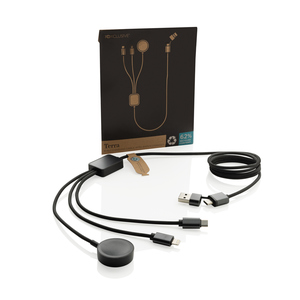 Fotografie k reklamnímu předmětu „Nabíjecí kabel Terra s nabíječkou hodinek 6 v 1 z RCS rPET“