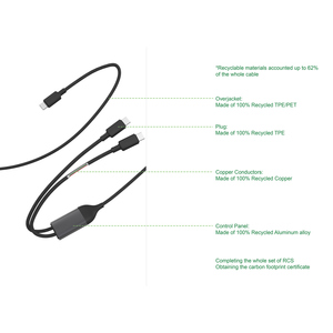 Fotografie k reklamnímu předmětu „Nabíjecí kabel Terra 100W Dual USB-C z RCS“