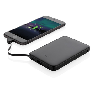 Fotografie k reklamnímu předmětu „Kapesní powerbanka 5 000 mAh s integrovaným kabelem“
