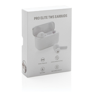 Fotografie k reklamnímu předmětu „TWS sluchátka Pro Elite v nabíjecí krabičce“