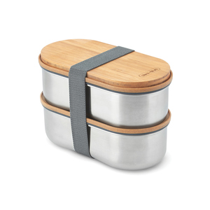Fotografie k reklamnímu předmětu „Nerezový dvojitý Bento box Black+Blum“