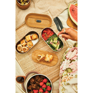 Fotografie k reklamnímu předmětu „Nerezový dvojitý Bento box Black+Blum“