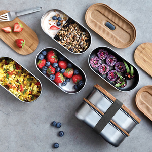 Fotografie k reklamnímu předmětu „Nerezový dvojitý Bento box Black+Blum“